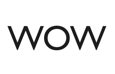 The image features the word "WOW" in bold, black letters on a white background, conveying a sense of excitement or amazement.