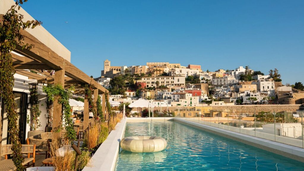 The UP Rooftop at The Standard, Ibiza, with its pool and panoramic views of Dalt Vila