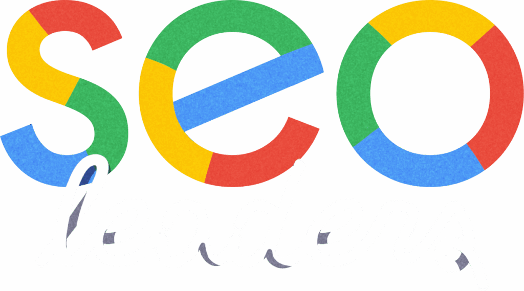 Stylized text logo reading "SEO leaders" with the word "SEO" in colorful, Google-inspired letters and "leaders" in white cursive.