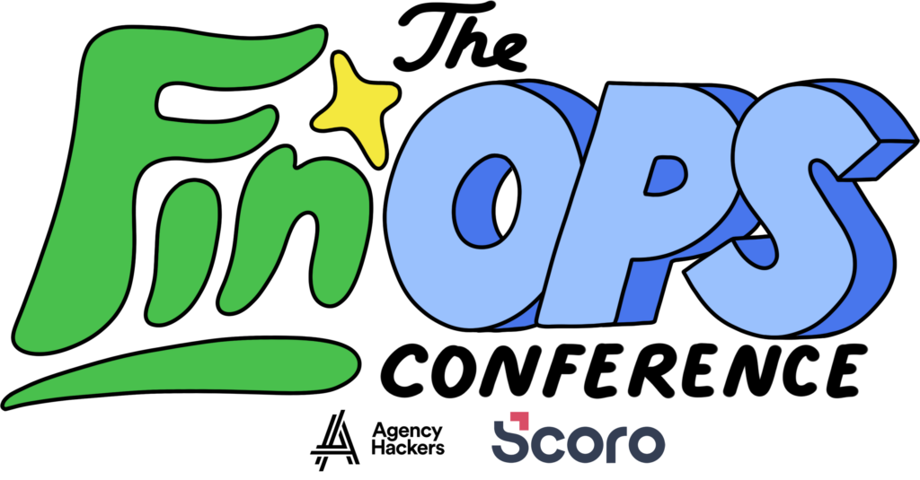 Colorful "FinOPS" logo with a star above the letter 'i' in green and blue text.